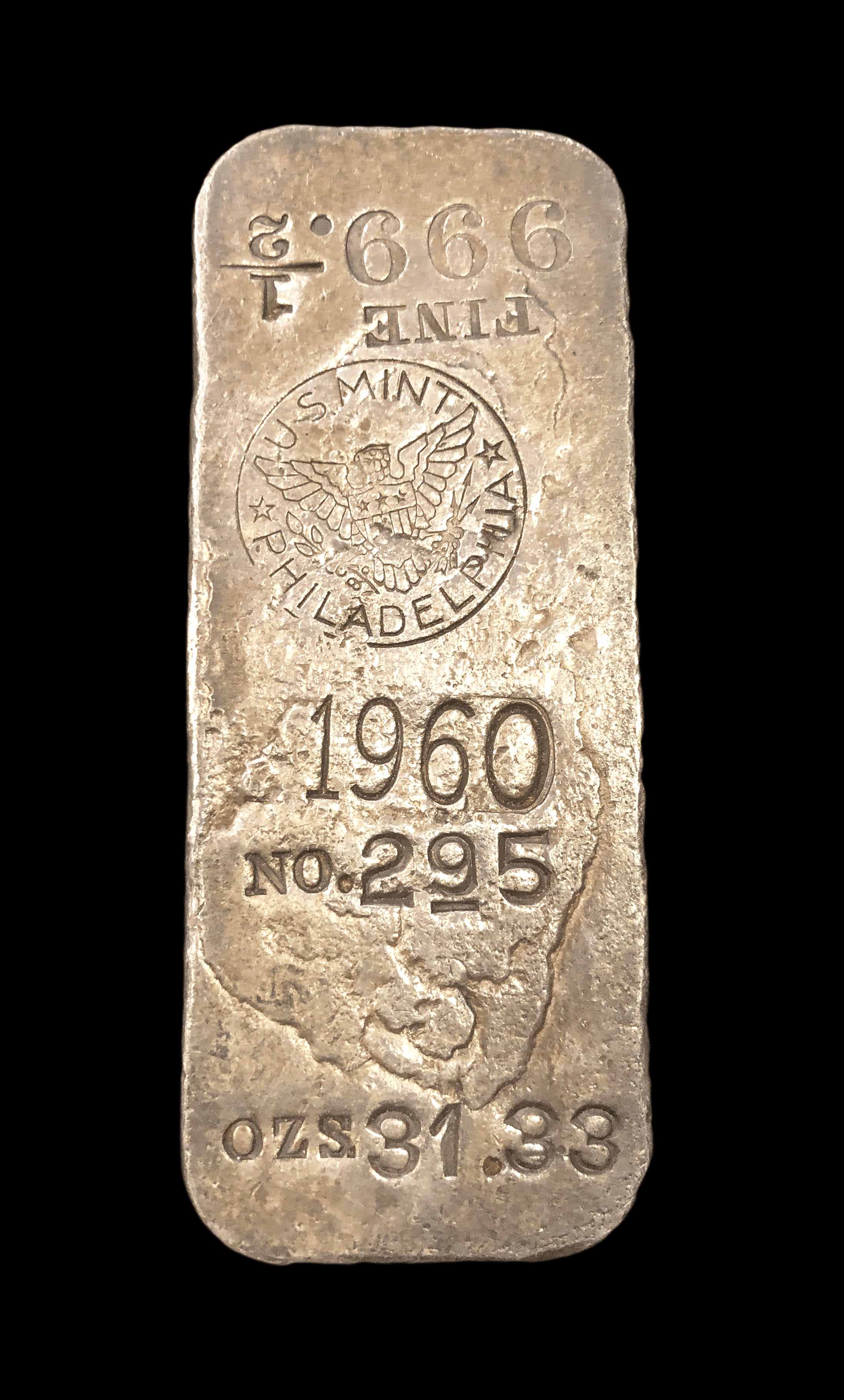 1960 U.S. Mint Philadelphia No.295, 31.33 ozs (o)